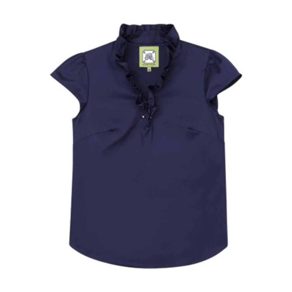 Elizabeth McKay Elizabeth Shirt in Navy & White stripe size 4